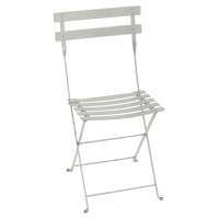 Bistro Folding Metal Chair, Clay Grey