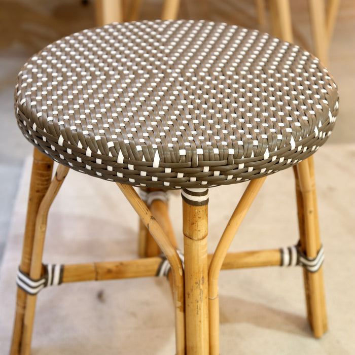 Simone Stool, Cappuchino/White Dot