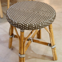 Simone Stool, Cappuchino/White Dot