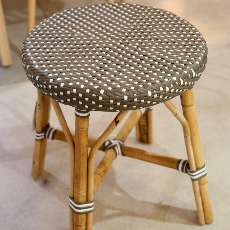 Simone Stool, Cappuchino/White Dot