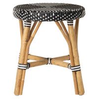 Simone Stool, Cappuchino/White Dot