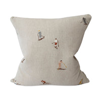 Skiers Embroidered Cushion