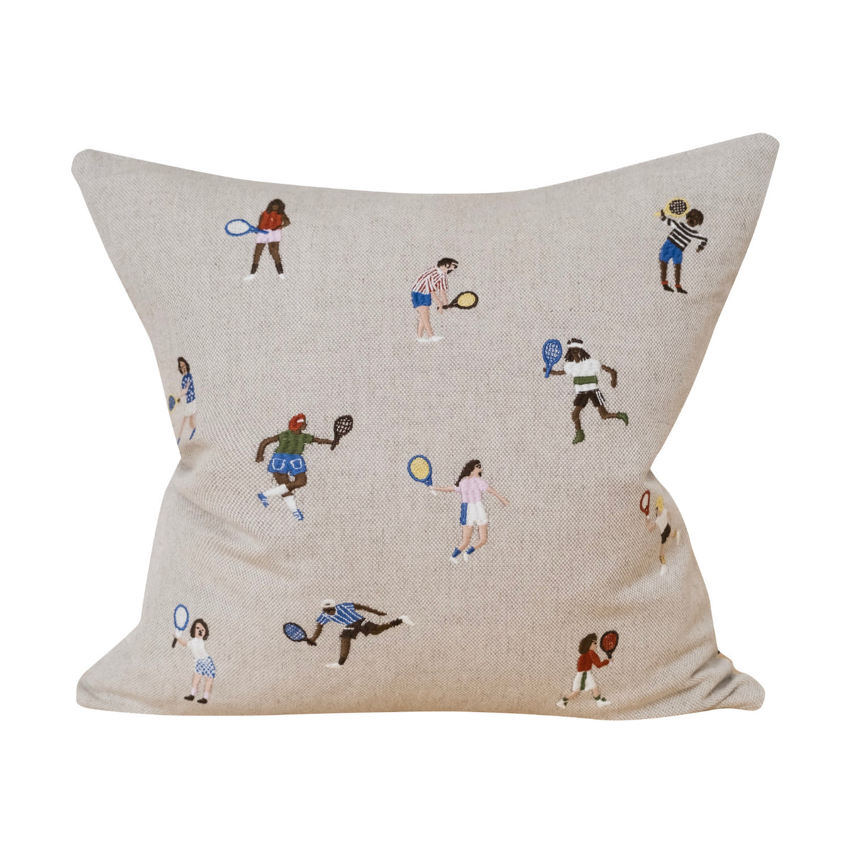 Tennis Embroidered Cushion