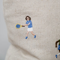 Tennis Embroidered Cushion