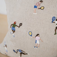 Tennis Embroidered Cushion