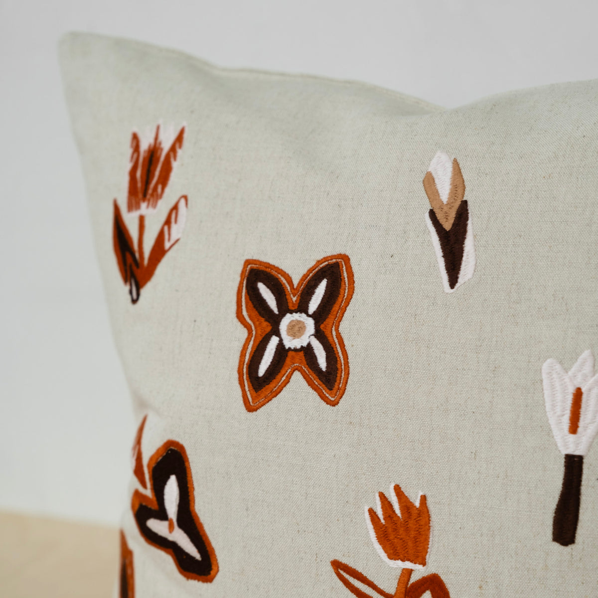 Tulip Embroidered Cushion