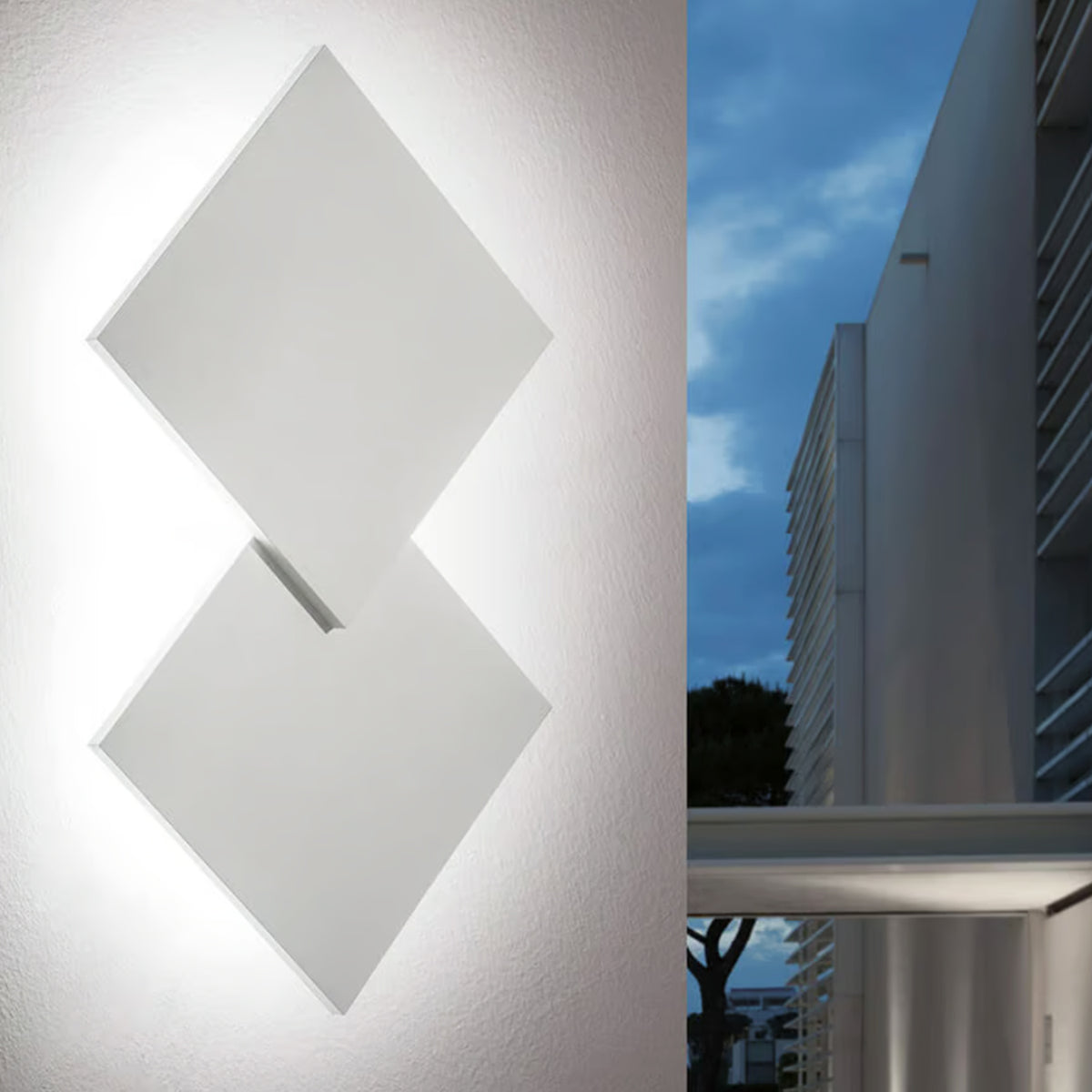 Puzzle Double Outdoor Square Wall Light