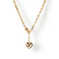 Puffy Heart Chain Necklace