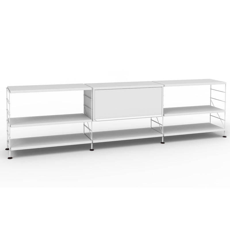 Tria Low Shelving Unit, White