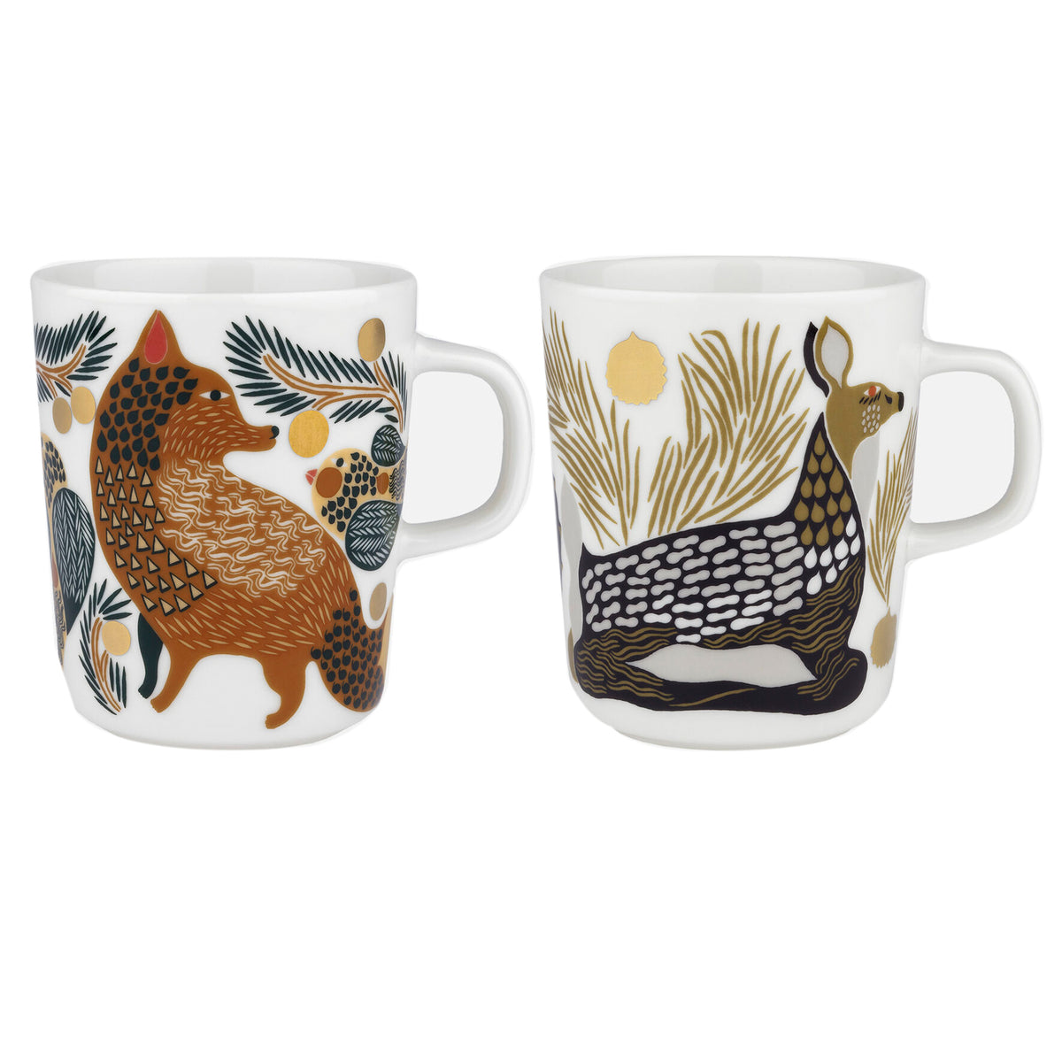 Oiva Ketunmarja & Peura Mugs, Set of 2