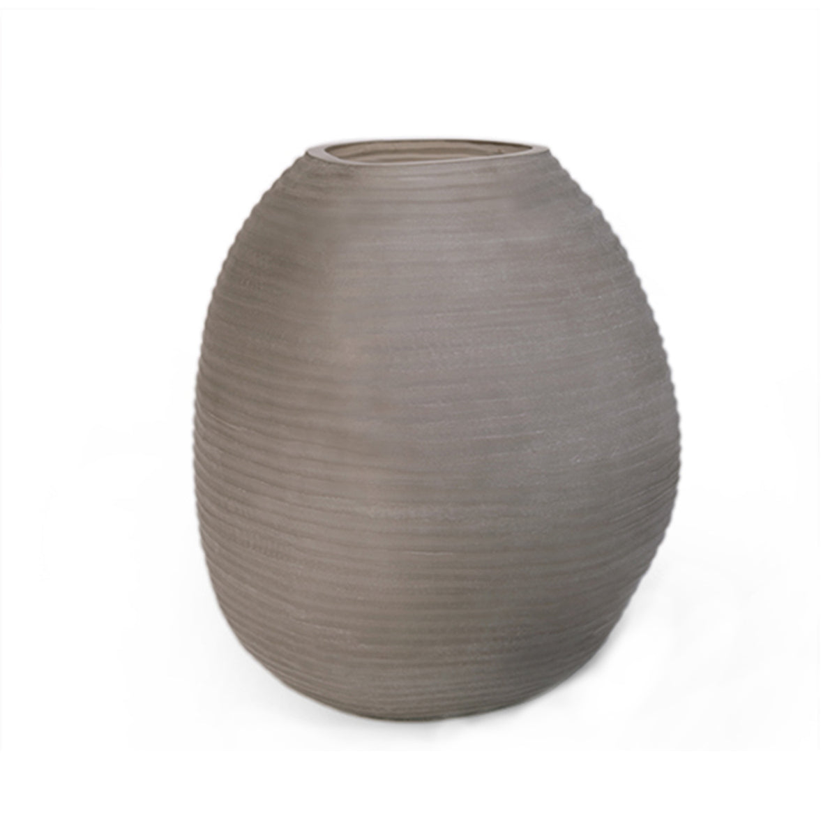 Patara Round Vase, Smoke Grey - Guaxs