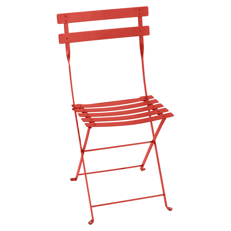 Bistro Folding Metal Chair, Poppy Red - Fermob