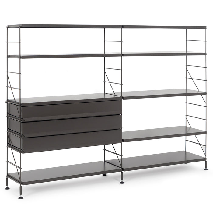 Tria Modular Shelving Unit 1, Black