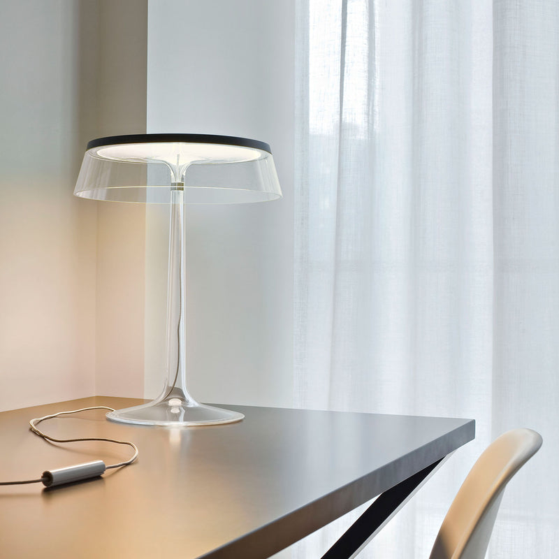 Bon Jour Table Lamp, Matt Chrome - Flos