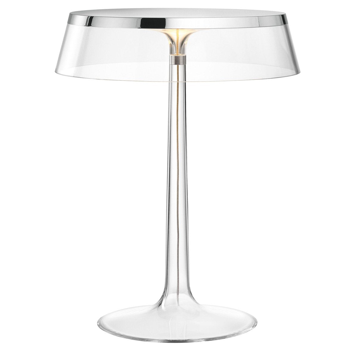 Bon Jour Table Lamp, Matt Chrome - Flos