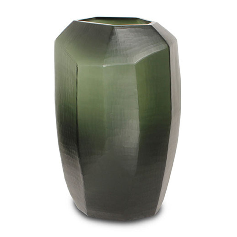 Cubistic Vase, Forest Green