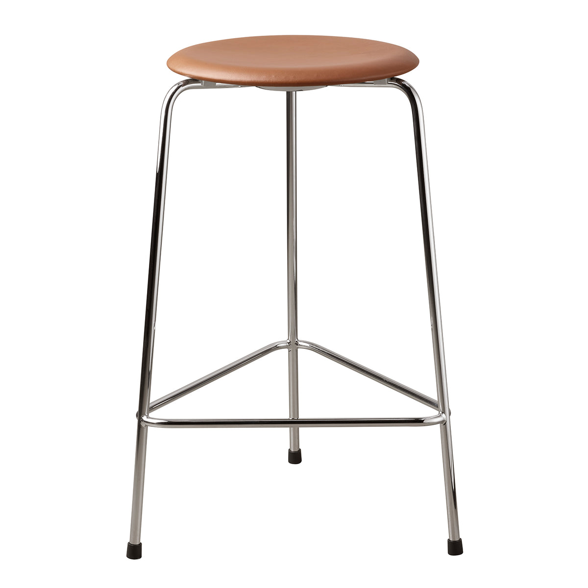 Dot Stool, Chrome & Leather - Fritz Hansen