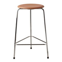 Dot Stool, Chrome & Leather - Fritz Hansen