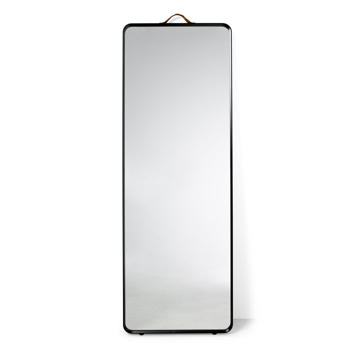 Norm Floor Standing Mirror, Black - Audo