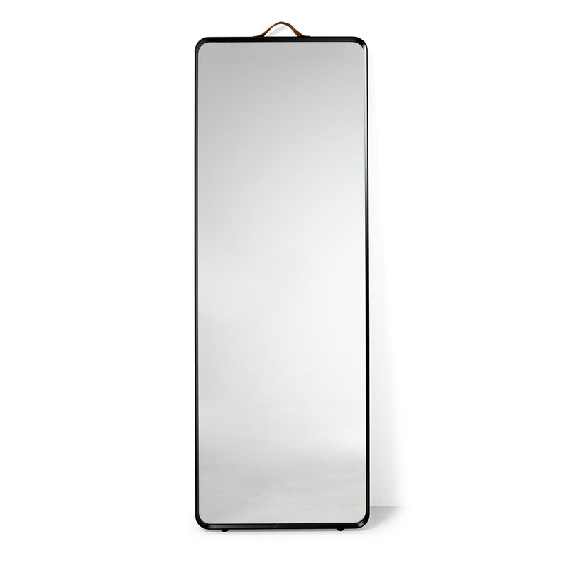 Norm Floor Standing Mirror, Black - Audo