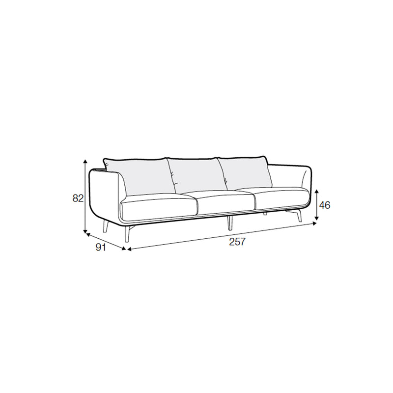 Moa 4-Seater Sofa, Willow Off White - Sits