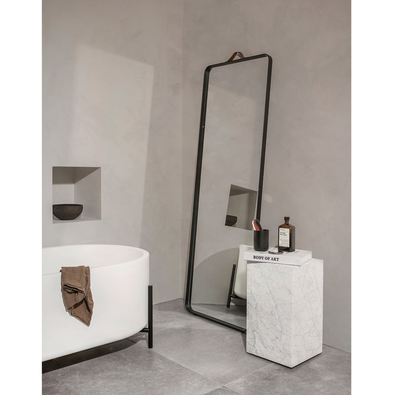 Norm Floor Standing Mirror, Black - Audo