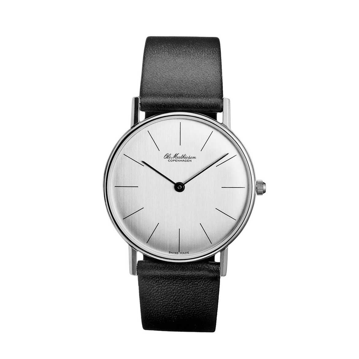 OM8.35.Q Watch, Silver Face - Ole Mathiesen