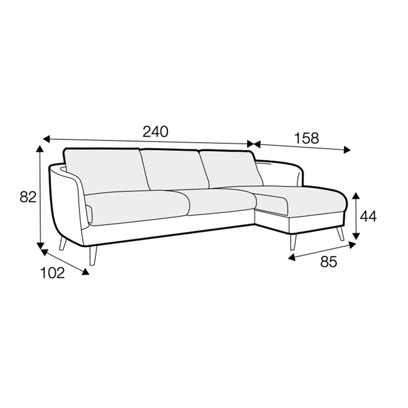 Petra 2-Seater Corner Sofa, Wildflower