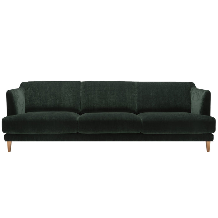 Vera 3-Seater XL Sofa, Deep Green Velvet