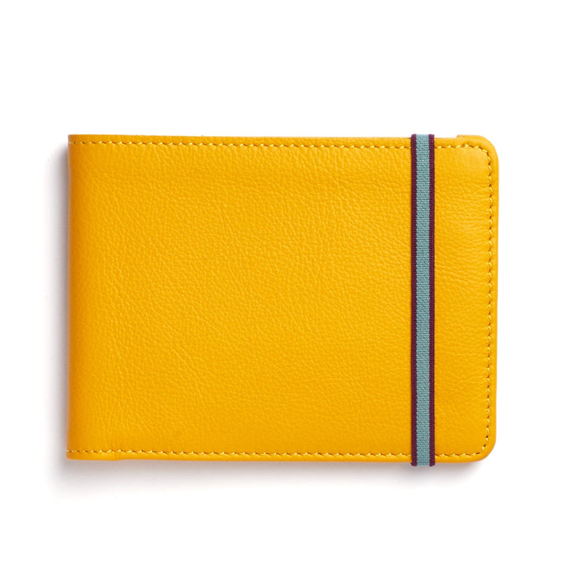 Minimal Leather Wallet, Yellow